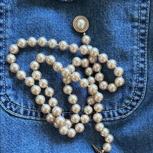 Stunning 24 inch vintage faux pearls